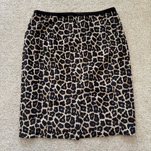 Liz Claiborne Career Leopard Print Lined Midi Skirt Staight Women's Size 8 - Picture 4 of 9